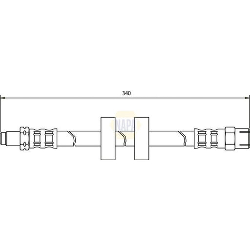 NAPA Brake Hydraulic Hose Line Front NBH1110