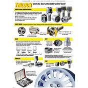 Anti Theft Locking Wheel Nut Set fits Land Rover Defender 1990> (set of 5) Trilock  - Dynamic Drive