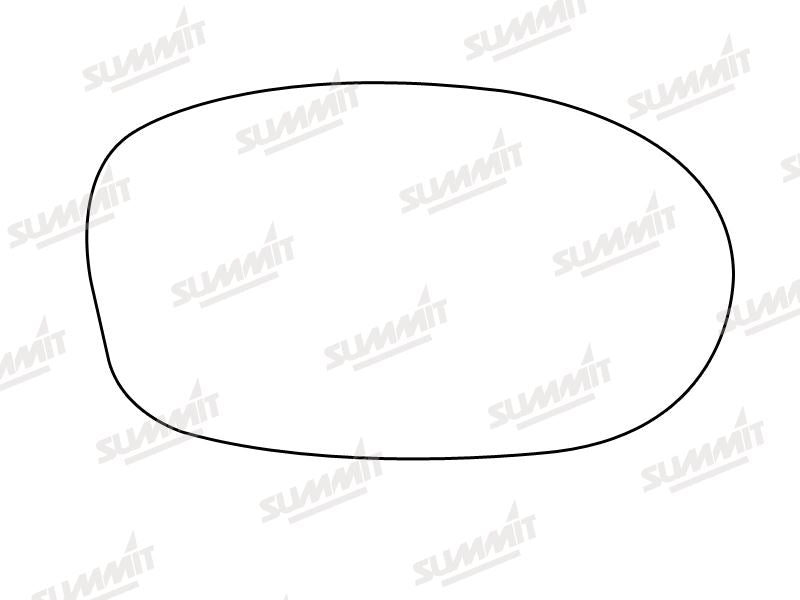 Summit Stick-On Standard Mirror Glass fits Fiat Seicento RHS Summit - Bars 4 Cars