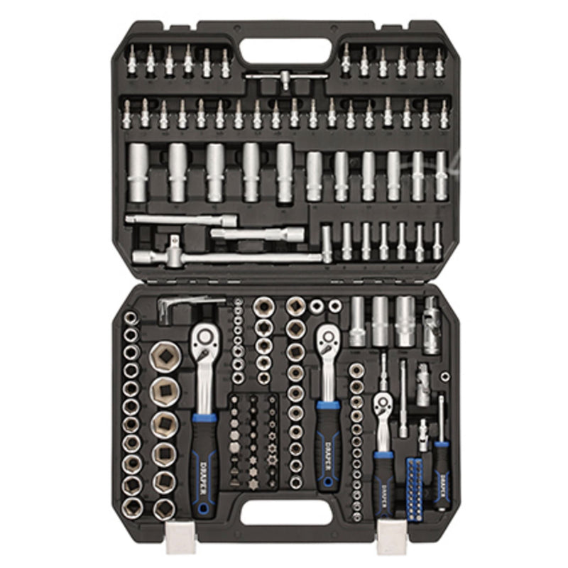 Draper HI-TORQ Metric Socket Set, 1/4", 3/8" & 1/2" Sq. Dr. (171 Piece) Draper - Dynamic Drive