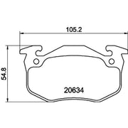 DON Front Brake Pad Set fits Renault Twingo I 1993-2007 1.2