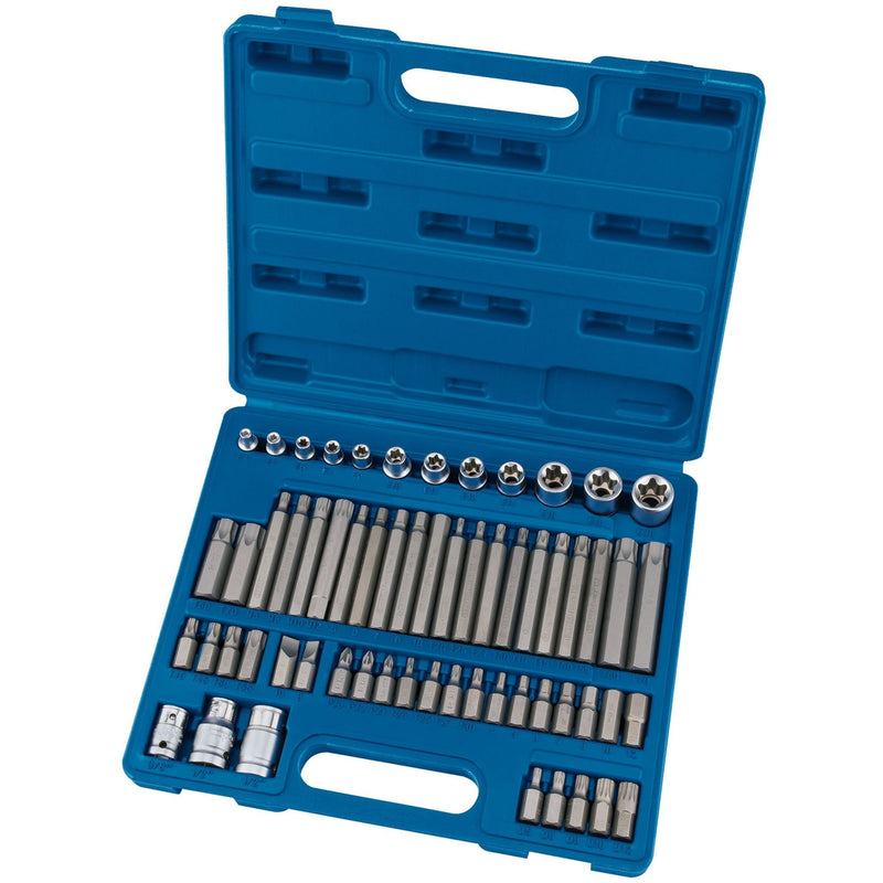 Draper Mechanic's Socket and Bit Set, 3/8, 1/2" Sq. Dr. (61 Piece) 63376 Draper - Dynamic Drive