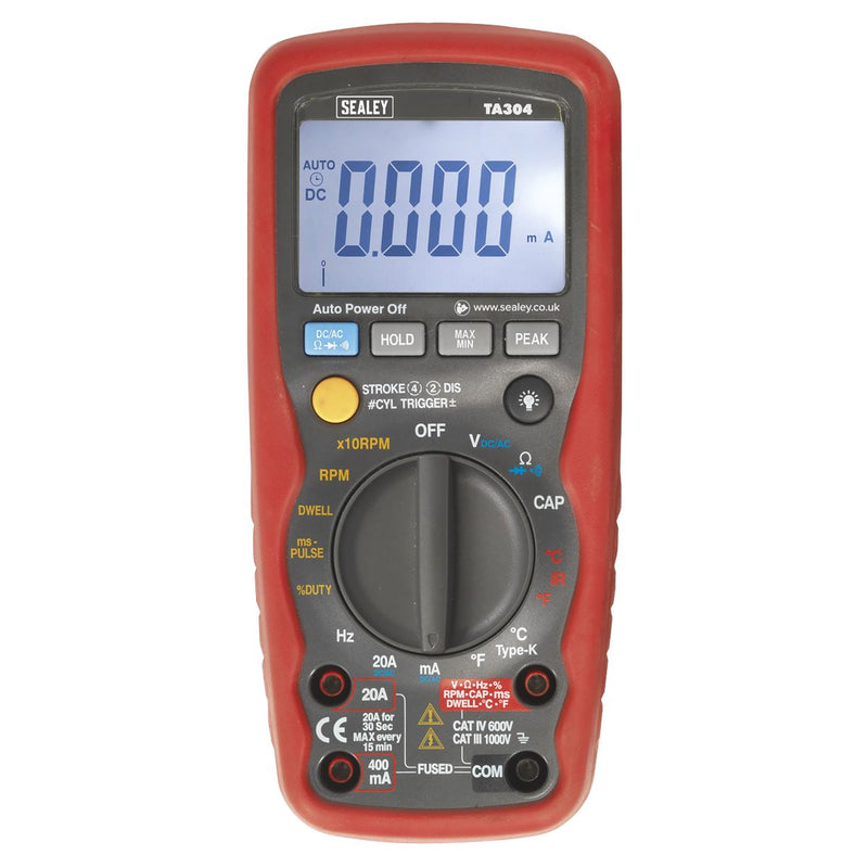 Sealey Digital Automotive Analyser 15-Function with Inductive Coupler/Infrared T Sealey - Dynamic Drive