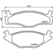Mintex Front Brake Pad Set fits Seat Cordoba 1993-2002 1.4 1.6 1.8 1.9