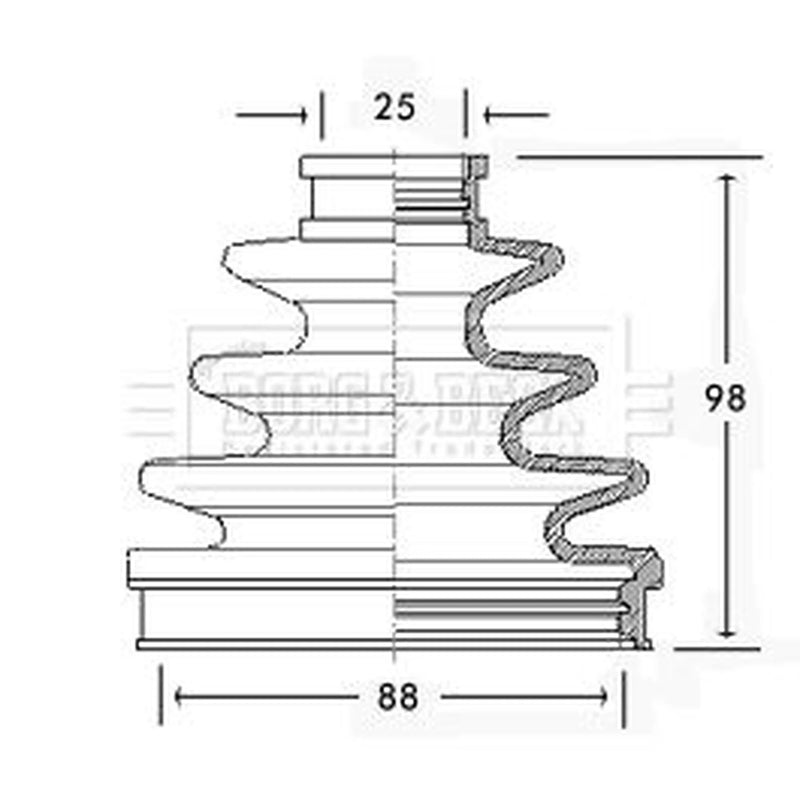 Borg & Beck Drive Shaft Bellow Kit Wheel Side BCB2345