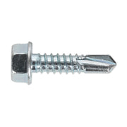 Sealey Self Drilling Screw 6.3 x 25mm Hex Head Zinc Pack of 100 SDHX6325 Sealey - Dynamic Drive