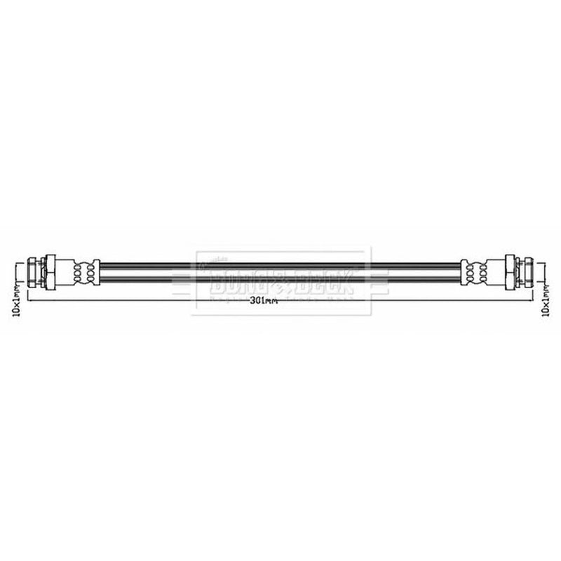 Borg & Beck Brake Hydraulic Hose Line Rear Right BBH8083