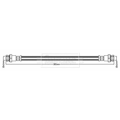 Borg & Beck Brake Hydraulic Hose Line Rear Right BBH8083
