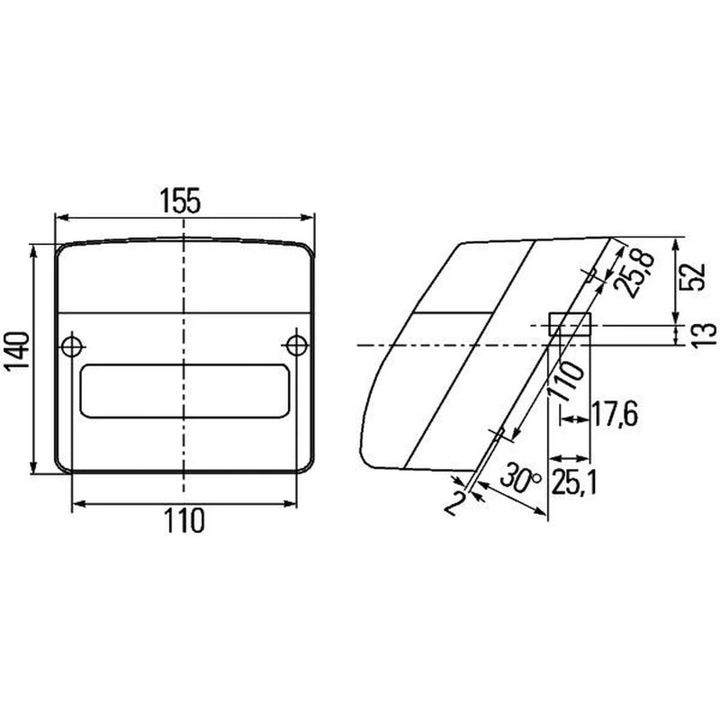 Hella Tail Light / Lamp P21W Left