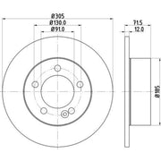 Mintex Lcv Van Kits solid 305mm MVK0085