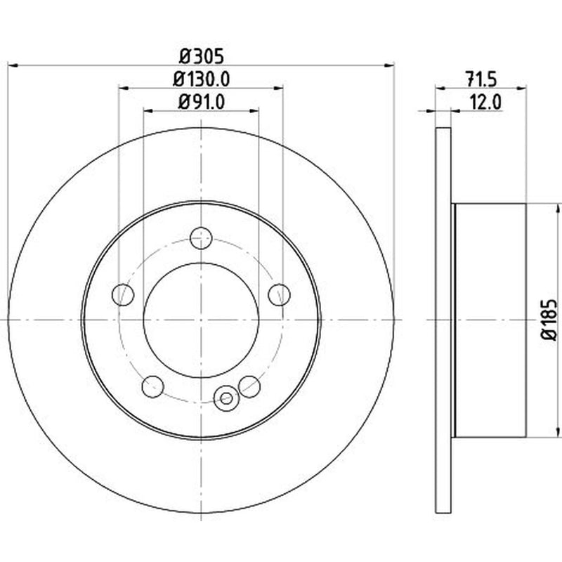Mintex Lcv Van Kits solid 305mm MVK0086