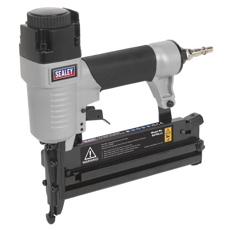 Sealey Air Nail/Staple Gun 50mm/40mm Capacity SA792 Sealey  - Dynamic Drive