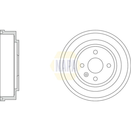 NAPA Brake Drum Assembly Rear NDR1029