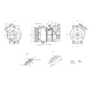 Hella Air Conditioning Compressor fits Renault Grand Scénic III 2009-2016 1.9