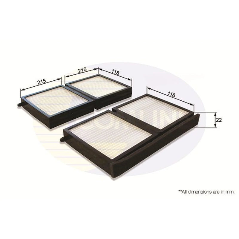 Comline Cabin Air Filter (Pollen Filter) fits Mazda 323 F/P 1998-2004