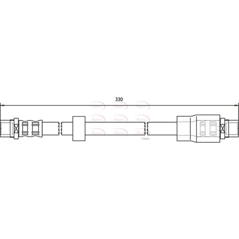 Apec Brake Hydraulic Hose Line Front fits Audi A4 B5 1996-2001 1.8