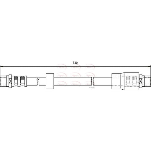 Apec Brake Hydraulic Hose Line Front fits Audi A4 B5 1996-2001 1.8