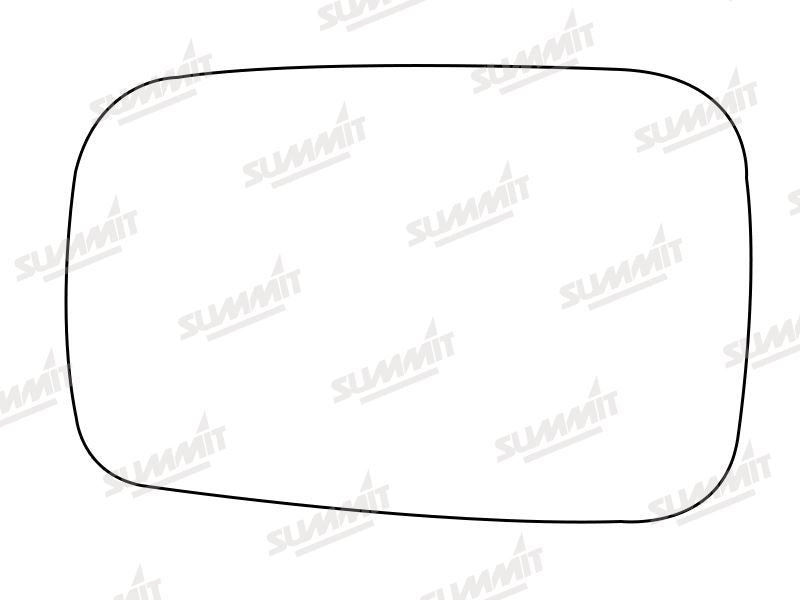Summit Stick-On Standard Mirror Glass fits Hyundai Pony RHS Summit - Bars 4 Cars