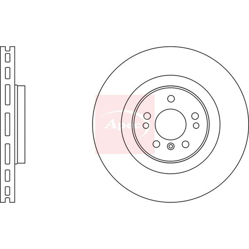 Apec Front Brake Vented Discs & Pads fits Mercedes-Benz Gl-Class 2006-2012
