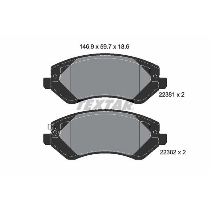 Textar Brake Pad Set 2238101