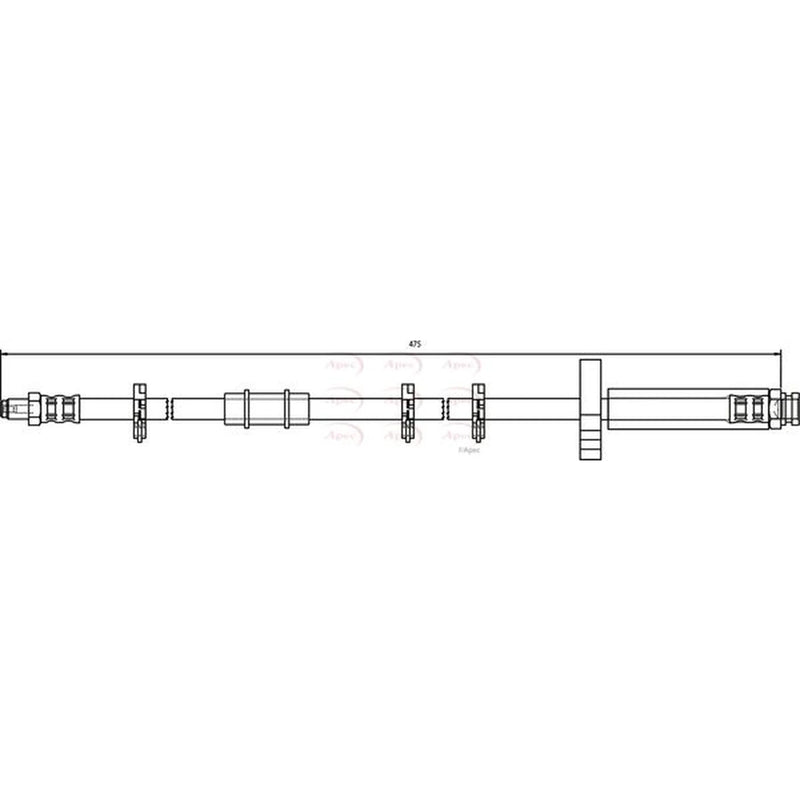 Apec Brake Hydraulic Hose Line Upper HOS3109
