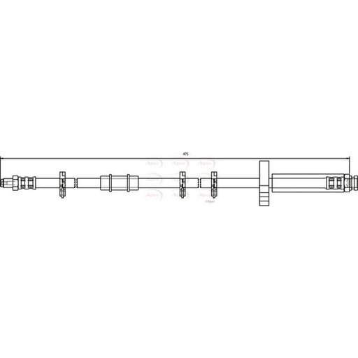 Apec Brake Hydraulic Hose Line Front fits Citroën Relay I 1994-2002 1.9 2.5 2.8