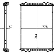 Mahle Engine Radiator fits Freightliner Century 2002-2012