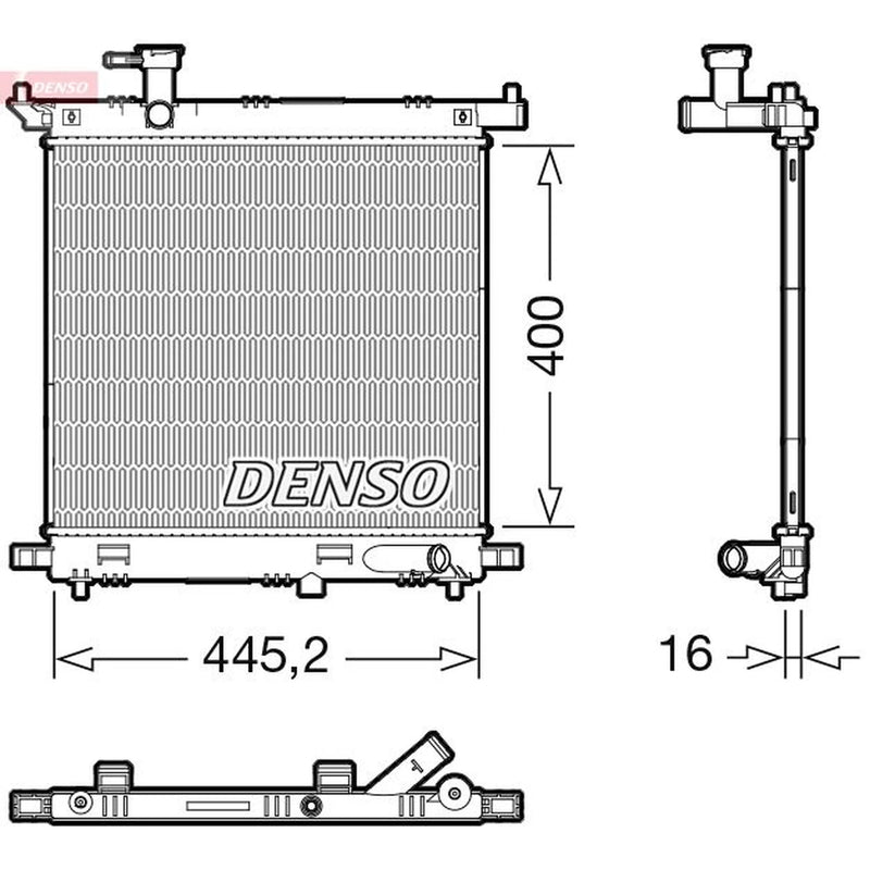 Denso Engine Radiator fits Nissan Note 2012-2016 1.2