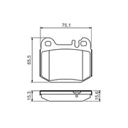 Bosch Front & Rear Pads fits Mercedes-Benz M-Class 1998-2005