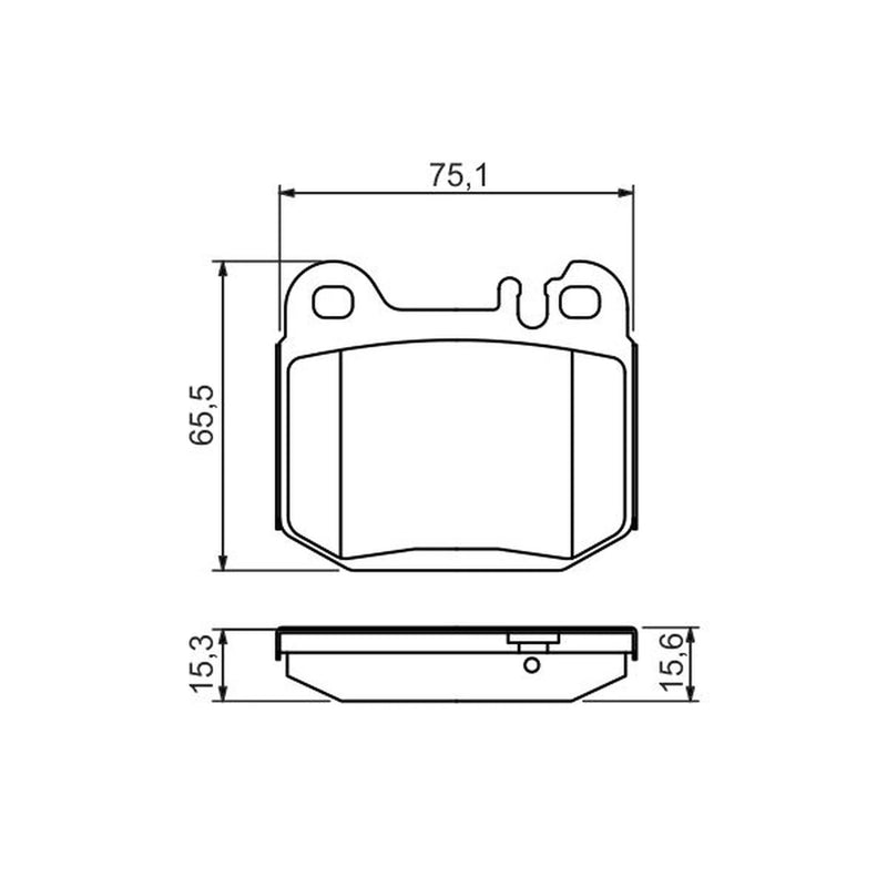 Bosch Front & Rear Pads fits Mercedes-Benz M-Class 1998-2005