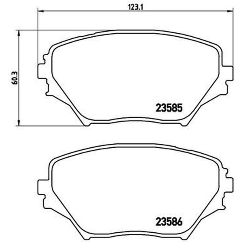 Brembo Front & Rear Pads fits Toyota Rav 4 2000-2005 1.8 2.0