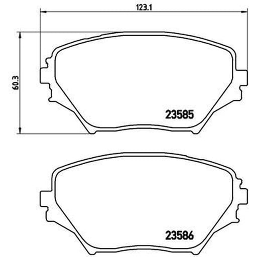Brembo 4 x Front Brake Pad Set fits Ford Usa Explorer 2019 on 3.0