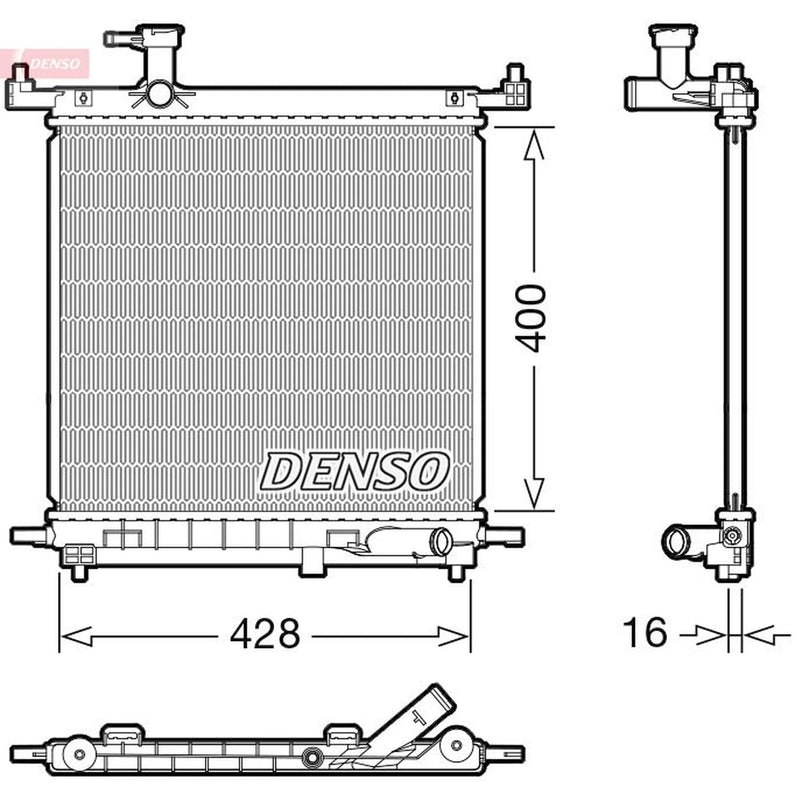 Denso Engine Radiator fits Nissan Micra IV 2010-2020 1.2