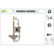 Valeo Electric Window Regulator Lifter Right Rear 850969