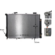 Mahle Engine Radiator fits Mercedes-Benz E-Class 1995-1998 210.053 210.055