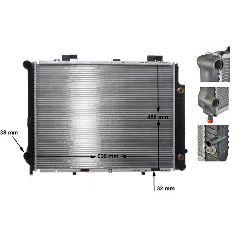 Mahle Engine Radiator fits Mercedes-Benz E-Class 1995-1998 210.053 210.055