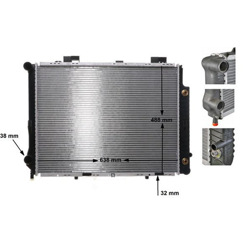 Mahle Engine Radiator fits Mercedes-Benz E-Class 1995-1998 210.053 210.055