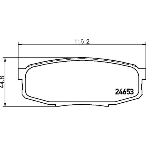 Mintex Rear Brake Pad Set fits Hyundai Xg 2003-2005