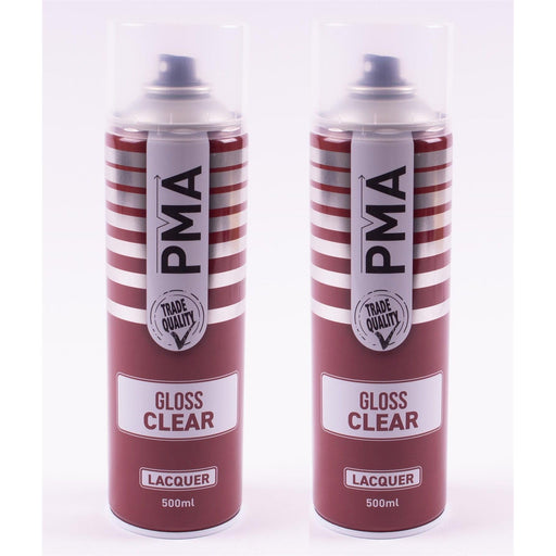 2X PMA Clear Lacquer 500Ml Spray Paint Gloss High Coverage Clear Lacquer PMA - NN4 Online 