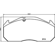 DON Front Brake Pad Set fits Man El 1993-2001