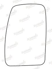 Summit Non-Heated Base Plate With Commercial Mirror Glass fits Renault Master 10 on LHS Summit - Bars 4 Cars