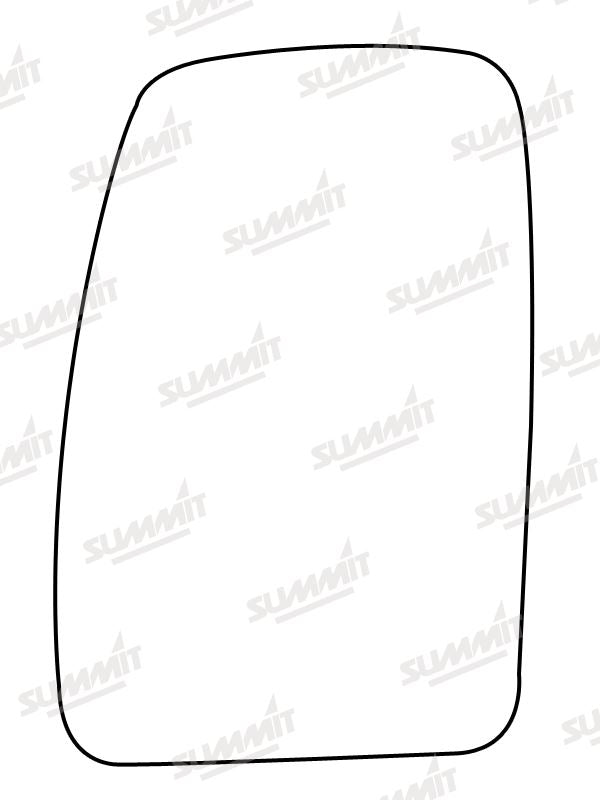 Summit Non-Heated Base Plate With Commercial Mirror Glass fits Renault Master 10 on LHS Summit - Bars 4 Cars