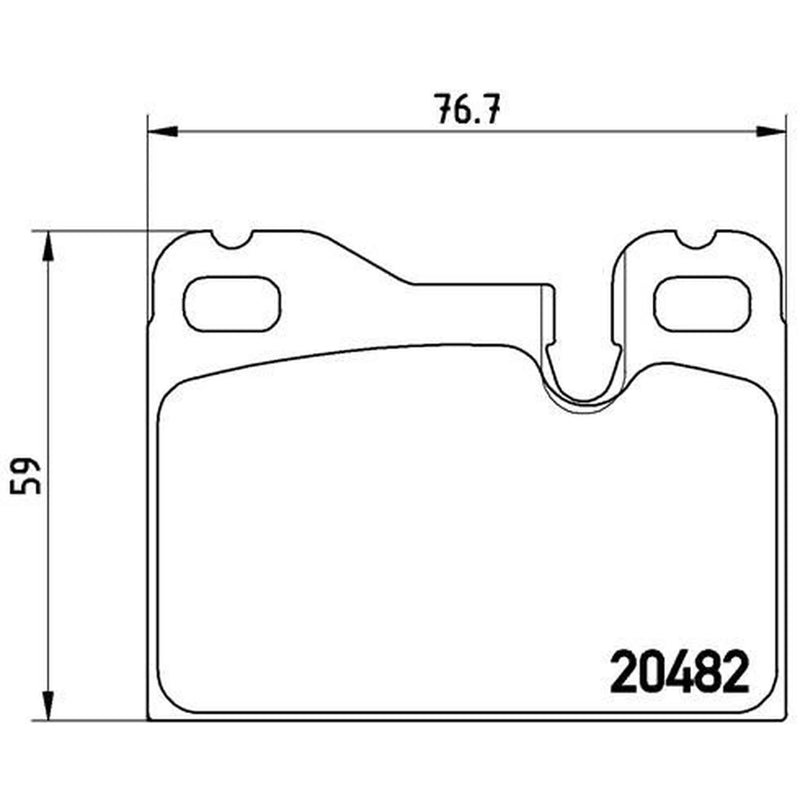 Brembo 4 x Rear Brake Pad Set fits Porsche 924 1975-1989 2.0 2.5