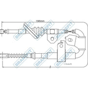 Apec Handbrake Cable Right Rear BBC3428