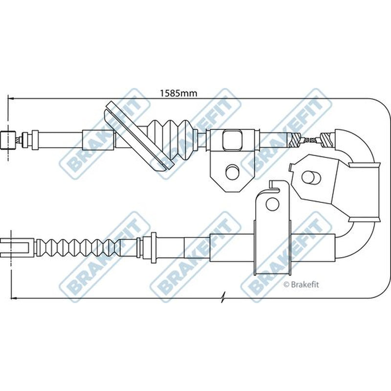 Apec Handbrake Cable Right Rear fits Toyota MR2 III 1999-2007 1.8