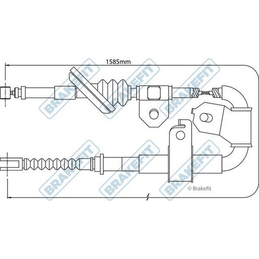 Apec Handbrake Cable Right Rear fits Toyota MR2 III 1999-2007 1.8