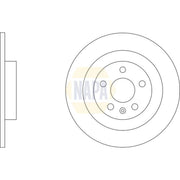 NAPA 2 x Solid Rear Brake Discs NBD5885-x2