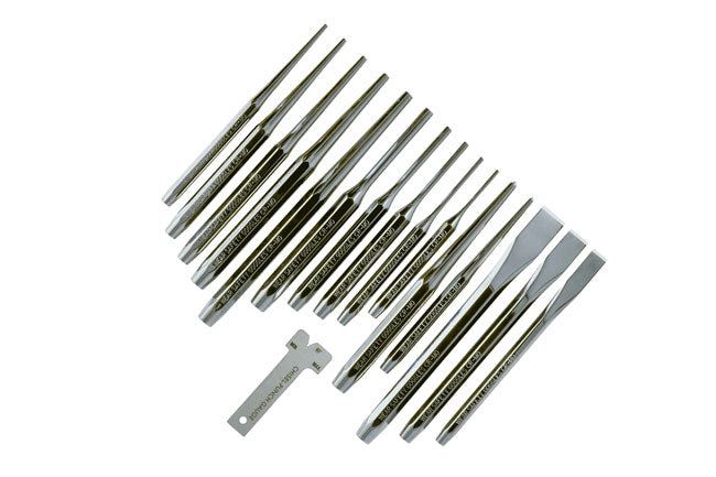 Laser Punch & Chisel Set 16pc Laser - Dynamic Drive