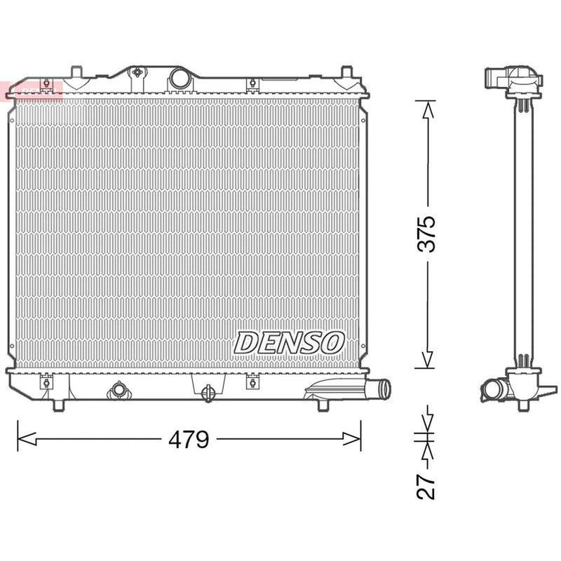 Denso Engine Radiator fits Opel Agila B 2008-2010 1.3