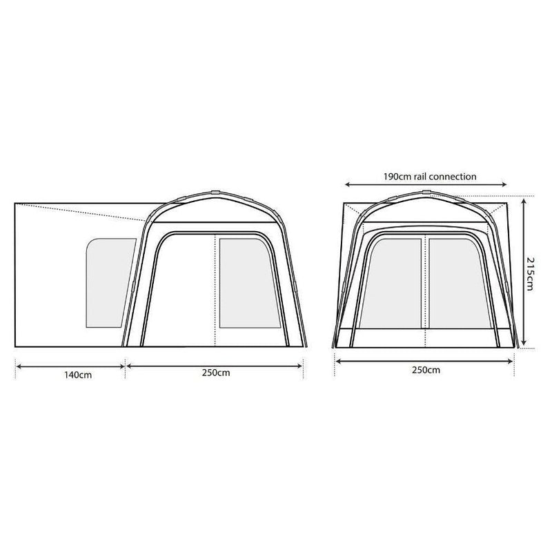 Outdoor Revolution Q Cayman T1 Tailgate Driveaway Awning Outdoor Revolution - Dynamic Drive
